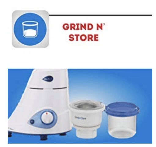 Preethi Blue Leaf Platinum MG 139 mixer grinder, 750 watt, White, 4 jars - Super Extractor juicer Jar & Storage Air-Tight Container, FBT motor with 5yr Warranty & Lifelong Free Service, Standard - Image 3